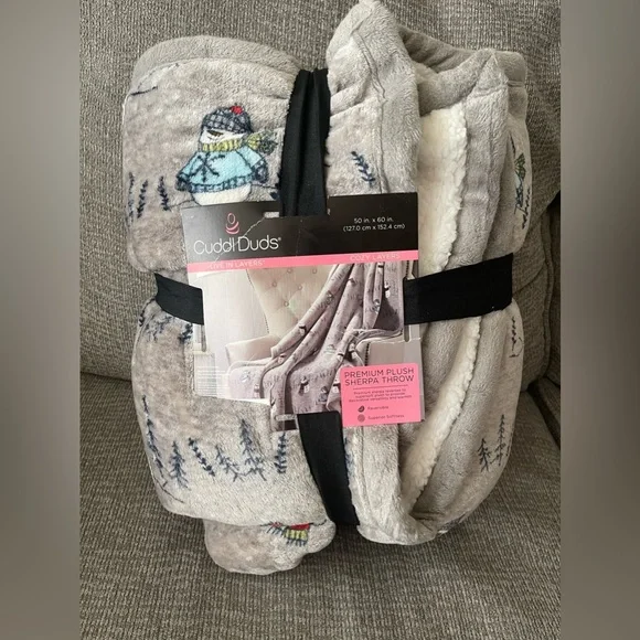 Sherpa Blanket Cuddl Duds Throws Cuddl Duds Bedding Nwt